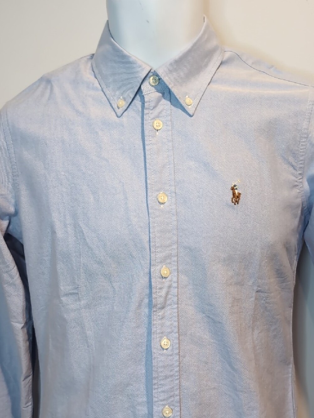 Ralph Lauren Light Blue Button-Down Oxford Shirt Small Slim Fit